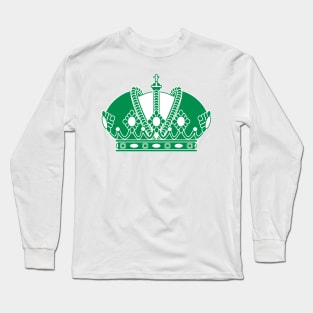 Imperial crown (green and white) Long Sleeve T-Shirt